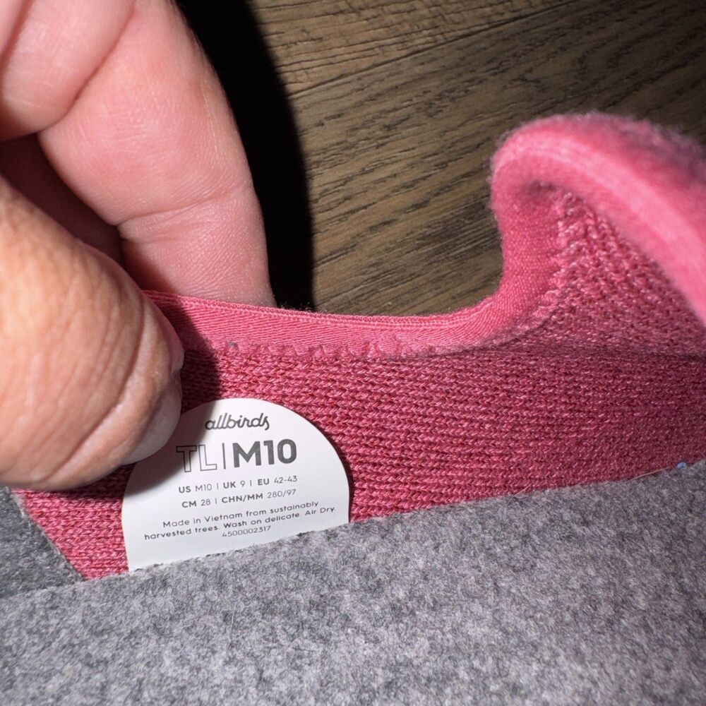 Allbirds Mens Tree Loungers Size 10 M Lux Pink Mesh Slip On Loafers Shoes - Picture 7 of 7